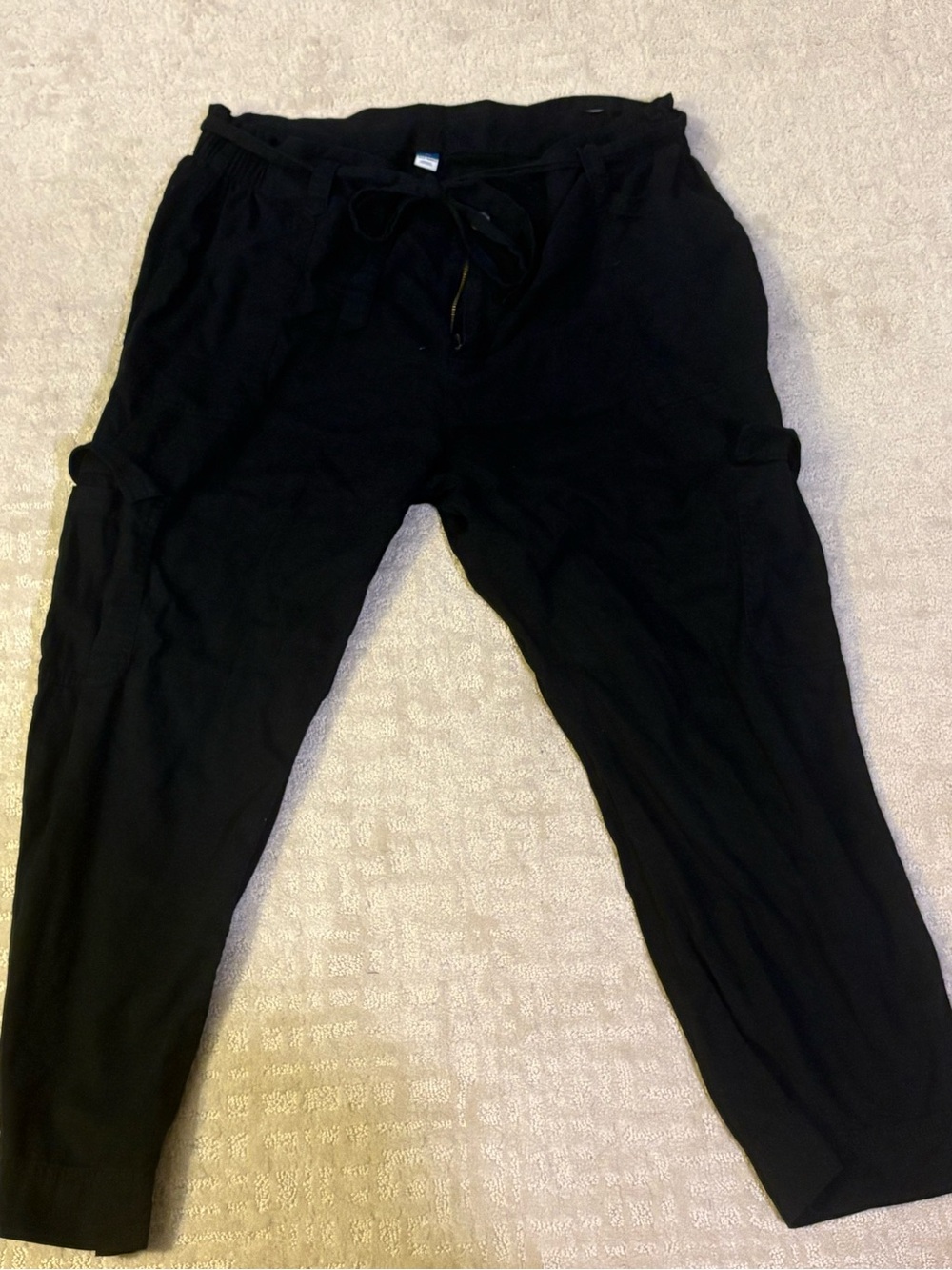 Old Navy Black Wide-Leg Cargo Pants